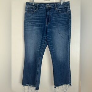 a.n.a Women's Kick Crop Jeans in Blue